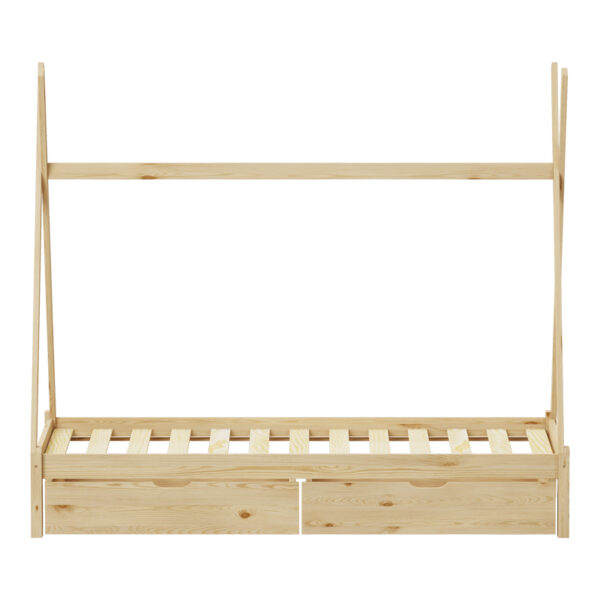 Παιδικό κρεβάτι Lalitto τ.Montessori με 2 συρτάρια τ.Montessori  pakoworld ξύλο πεύκου σε φυσική απόχρωση 90x190εκ