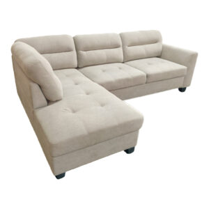 Καναπές 3θέσιος PWF-0579 pakoworld τύπου Chesterfield ύφασμα μπλε 237x90x73εκ