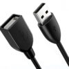 CABLETIME καλώδιο προέκτασης USB CT-AMAF2, 3A, 480Mbps, 0.5m, μαύρο