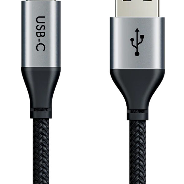 CABLETIME καλώδιο USB-C σε USB CT-C160-PU32-CMAMN1, 3A, 480Mbps, 0.25m, μαύρο