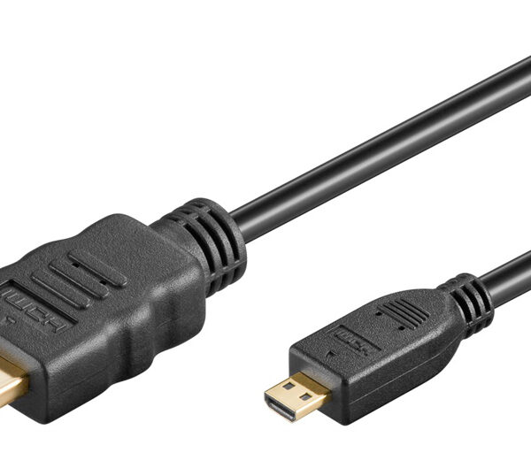 GOOBAY καλώδιο micro HDMI σε HDMI 53786 με Ethernet, 4K/60Hz, 3m, μαύρο