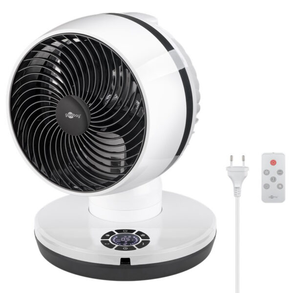 GOOBAY ανεμιστήρας δαπέδου 59515 με χειριστήριο, 23cm, 70W, λευκός