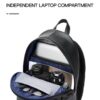 Δερμάτινο Σακίδιο πλάτης Αντικλεπτικό 17L Laptop 15,6” Bopai 61-123551 μαύρο