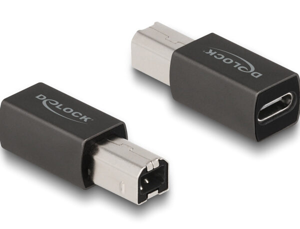 DELOCK αντάπτορας USB-C θηλυκό σε USB Type-B αρσενικό 65839, γκρι