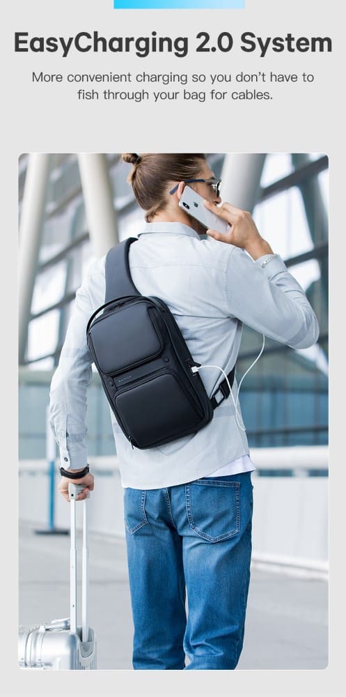 Τσαντάκι ώμου χιαστί crossbody Bange 7258 μαύρο