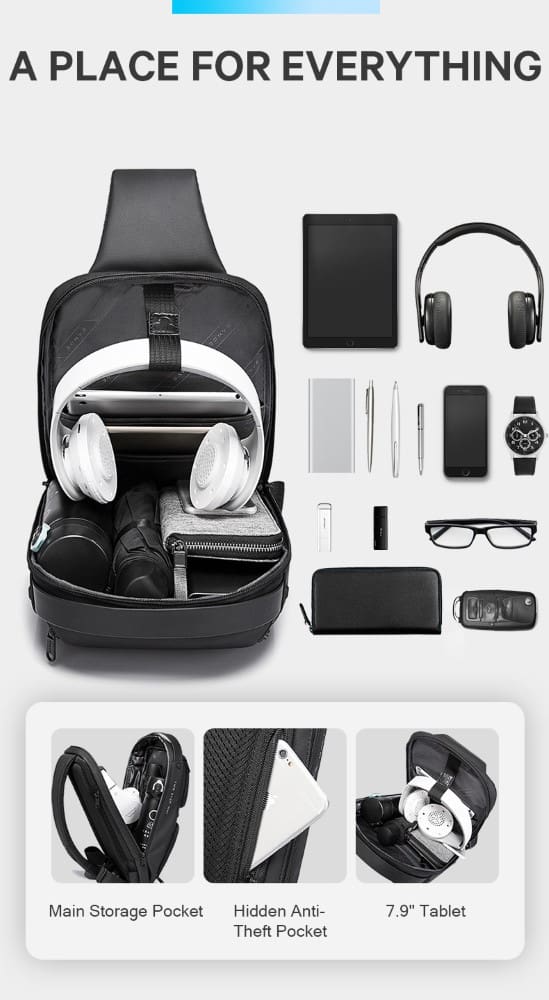 Τσαντάκι ώμου χιαστί crossbody Bange 7258 μαύρο