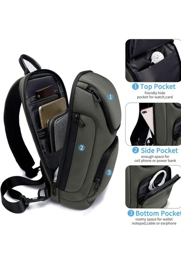 Τσαντάκι ώμου χιαστί crossbody Bange 7565 χακί