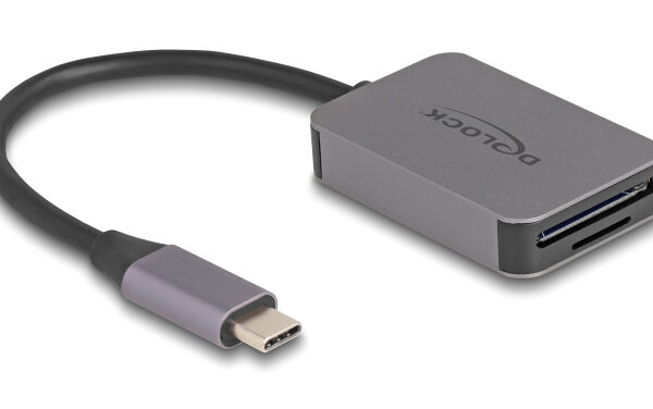 DELOCK card reader 91009 για SD & micro SD, USB-C, 5 Gbps, γκρι
