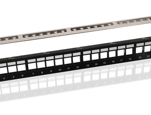 GOOBAY Keystone patch panel 95743, 19"/1U, 24x ports, μαύρo