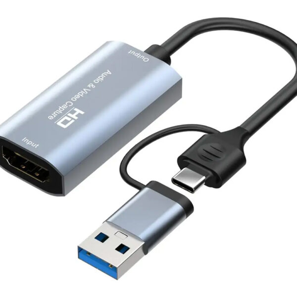 CABLETIME video capture CT-ACHC-AG, HDMI/USB & USB-C, 4K/60Hz, γκρι