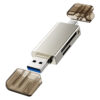 CABLETIME card reader CT-ACMCD2-ZG για SD & micro SD, USB 3.0, 5Gbps, γκρι