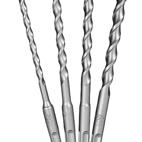 DELI σετ τρυπάνια DH-YCZ004-WD1 για τοίχο, 40Cr YG8, 6/8/10/12x160mm, SDS Plus, 4τμχ