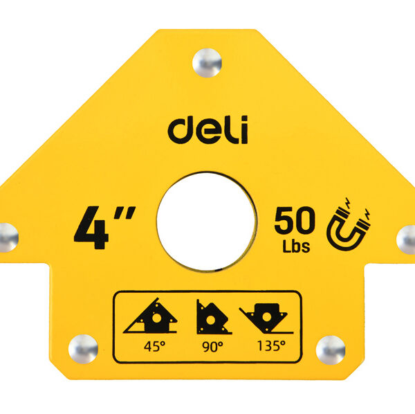DELI μαγνητική γωνία συγκόλλησης DL-HDW50 με 45°/90°/135° γωνίες, 4", 22kg
