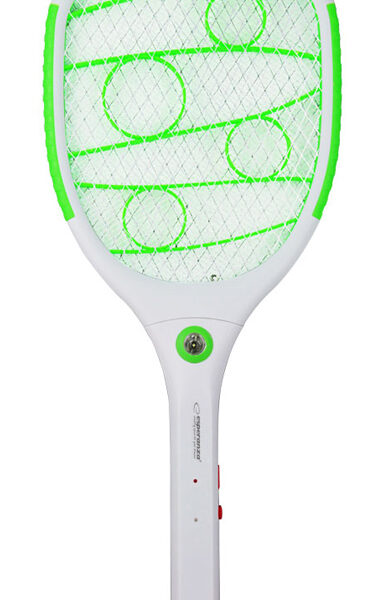 ESPERANZA ηλεκτρική ρακέτα εντόμων EHQ010G με LED φακό, 3W, 3500V, 1200mAh, λευκή