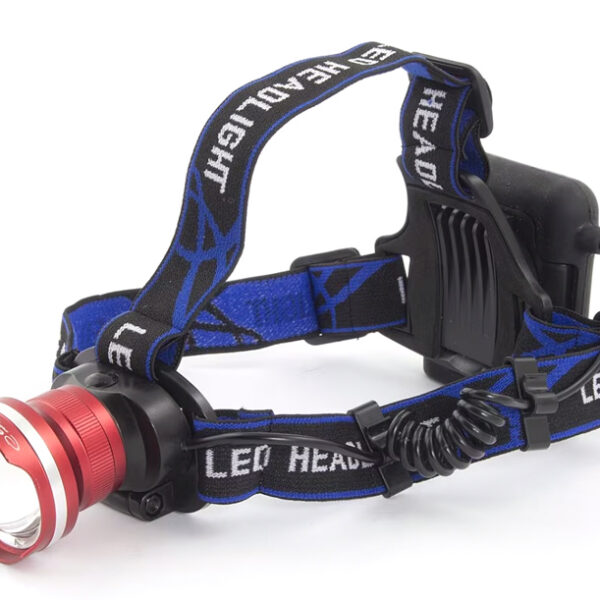 ESPERANZA φακός κεφαλής LED EOT001, 600lm, zoom, μαύρος/κόκκινος