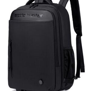 ARCTIC HUNTER τσάντα πλάτης B00682 με θήκη laptop 15.6", USB, λουκέτο TSA, 23.5L, μαύρη