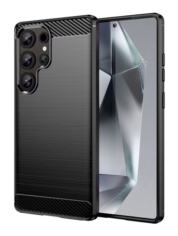 POWERTECH Θήκη Carbon MOB-2010 για Samsung S25 Ultra, μαύρη