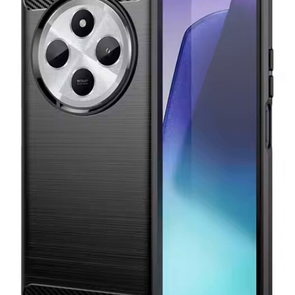 POWERTECH Θήκη Carbon MOB-2011 για Xiaomi Redmi 14C, μαύρη