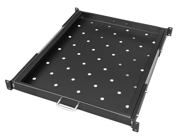POWERTECH πτυσσόμενο ράφι για rack 19" NETW-0004, βάθος 570mm, μαύρο