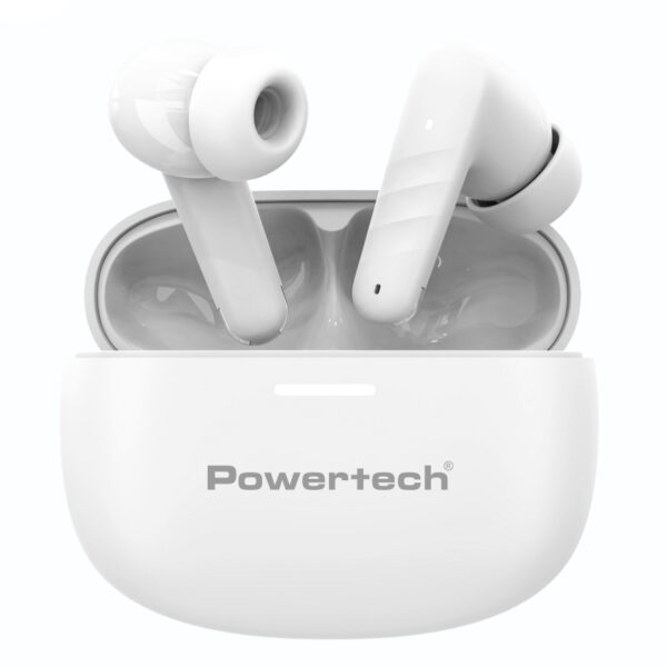 POWERTECH earphones με θήκη φόρτισης PT-1432, True Wireless, 35/300mAh, μαύρα