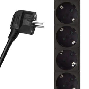 POWERTECH πολύπριζο PT-869, 5x schuko, 16A, 1.5m, λευκό