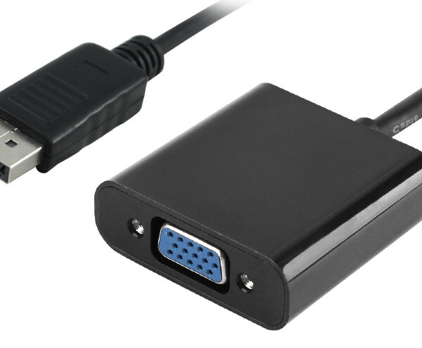 POWERTECH αντάπτορας DisplayPort σε VGA PTH-028, 1920x1200p, μαύρο