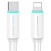 USAMS καλώδιο Lightning σε USB-C US-SJ735, 30W, 480Mbps, 1m, λευκό