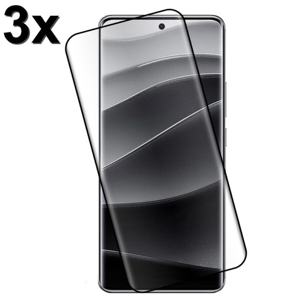 TechWave 5D Full Glue Tempered Glass for Xiaomi Redmi Note 14 4G / 5G black (Σετ 3 τεμαχίων - bulk)