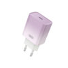 XO CE18 φορτιστής τοίχου, PD, 30W, 1x USB-C, μωβ-λευκό + καλώδιο USB-C - USB-C