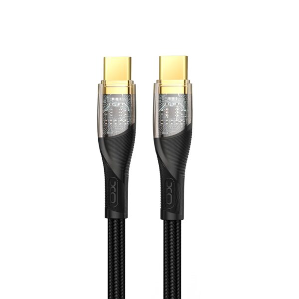XO Clear NB-Q223B καλώδιο USB-C σε USB-C, 1μ, 60W, μαύρο