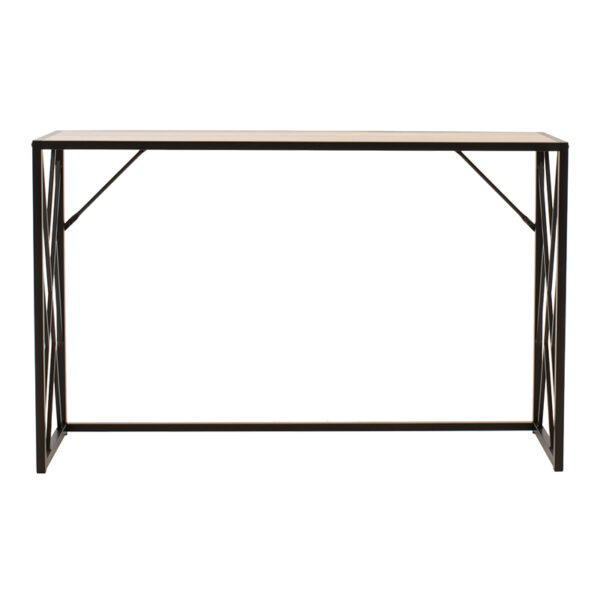 Κονσόλα Ivy pakoworld χρώμα καρυδί-μαύρο 120x35x75εκ
