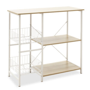 Βιβλιοθήκη Bookel pakoworld σε sonoma απόχρωση 59.6x27.5x60.4εκ