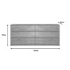 Συρταριέρα Kuanger pakoworld mdf σε φυσική απόχρωση 120x40x70εκ