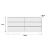 Συρταριέρα Kuanger pakoworld mdf σε λευκή απόχρωση 120x40x70εκ