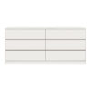 Συρταριέρα Kuanger pakoworld mdf σε λευκή απόχρωση 120x40x70εκ