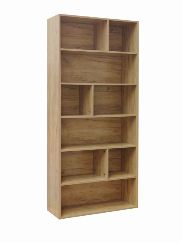Βιβλιοθήκη Evergin pakoworld mdf σε oak απόχρωση 80x30x180εκ