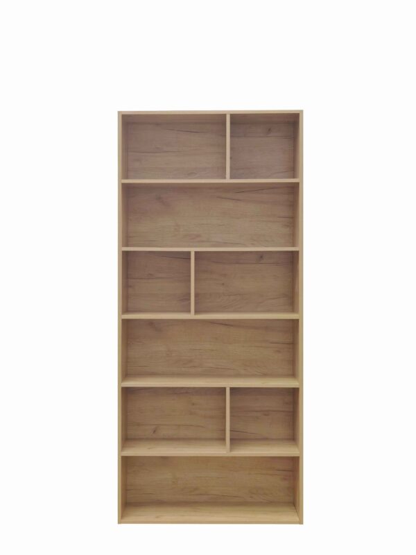 Βιβλιοθήκη Evergin pakoworld mdf σε oak απόχρωση 80x30x180εκ