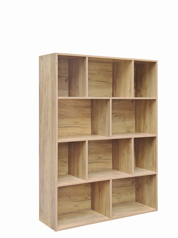 Βιβλιοθήκη Evergin pakoworld mdf σε oak απόχρωση 100x30x135εκ