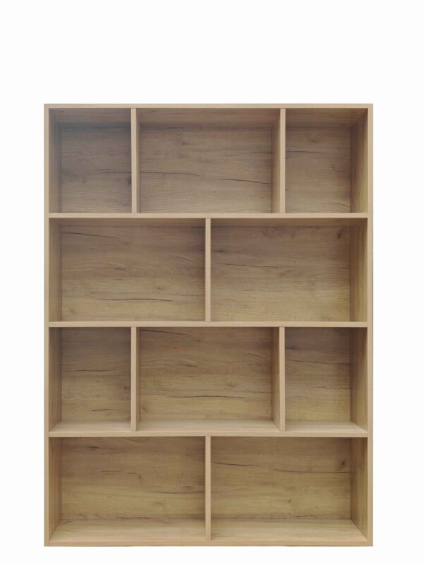 Βιβλιοθήκη Evergin pakoworld mdf σε oak απόχρωση 100x30x135εκ