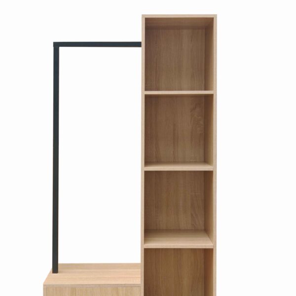Έπιπλο εισόδου Erdeco pakoworld mdf σε φυσική απόχρωση 80x40x150εκ