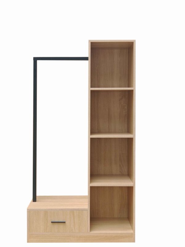 Έπιπλο εισόδου Erdeco pakoworld mdf σε φυσική απόχρωση 80x40x150εκ