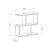 Βοηθητικό τραπέζι Homemania pakoworld χρώμα ανθρακί 60x20x60εκ