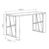 Γραφείο Honey pakoworld χρώμα λευκό - light oak 140x60x75εκ