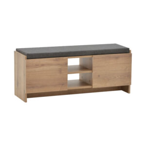 Καθρέπτης Alkmen pakoworld teak ξύλο σε φυσική απόχρωση Φ60x4εκ