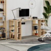 Γραφείο Colmar pakoworld σε oak απόχρωση 140x60x75εκ