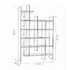 Βιβλιοθήκη Manco pakoworld σε ανθρακί απόχρωση 122x25.5x188εκ