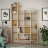 Βιβλιοθήκη Manco pakoworld σε oak απόχρωση 122x25.5x188εκ