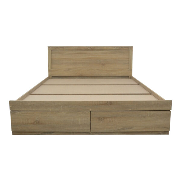 Κρεβάτι Olympus pakoworld με συρτάρι σε sonoma απόχρωση 140x200εκ