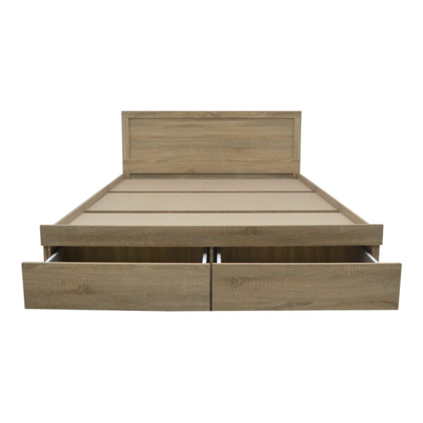 Κρεβάτι Olympus pakoworld με συρτάρι σε sonoma απόχρωση 150x200εκ