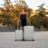 Σετ Βαλίτσες Αλουμινίου Καμπίνας & Μεγάλη Newcom N1526 ασημί